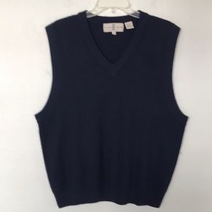 SWEATER VEST DARK BLUE SIZE XL BY RIVER TRADER